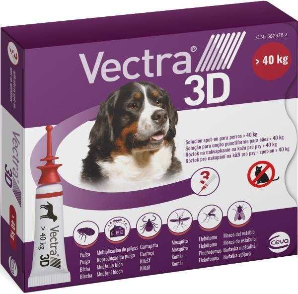 Pipetă Vectra 3D Dog peste 40 kg